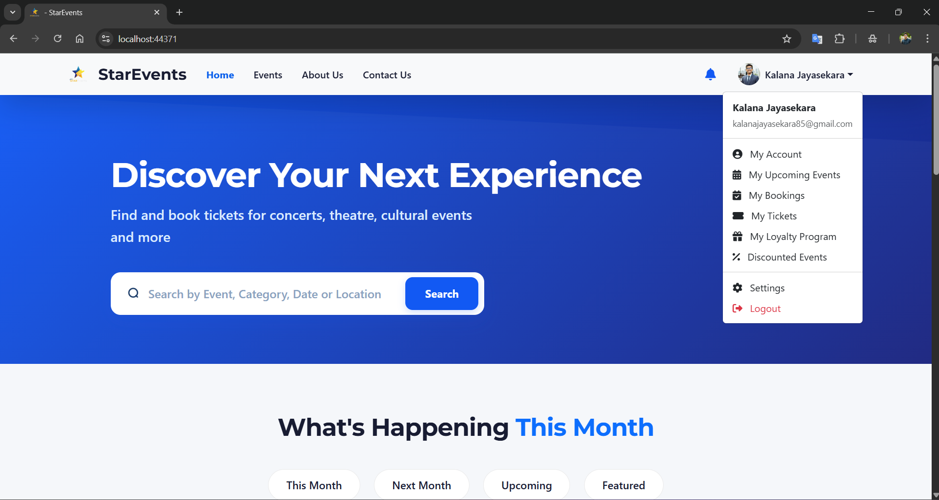 Star Events Ticketing Platform